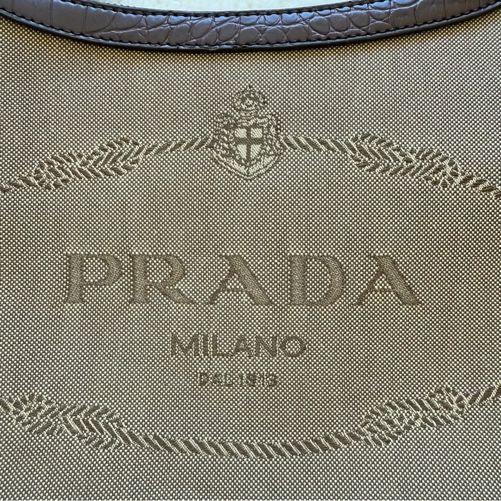 PRADA hobo canvas bag Vintage Authentic